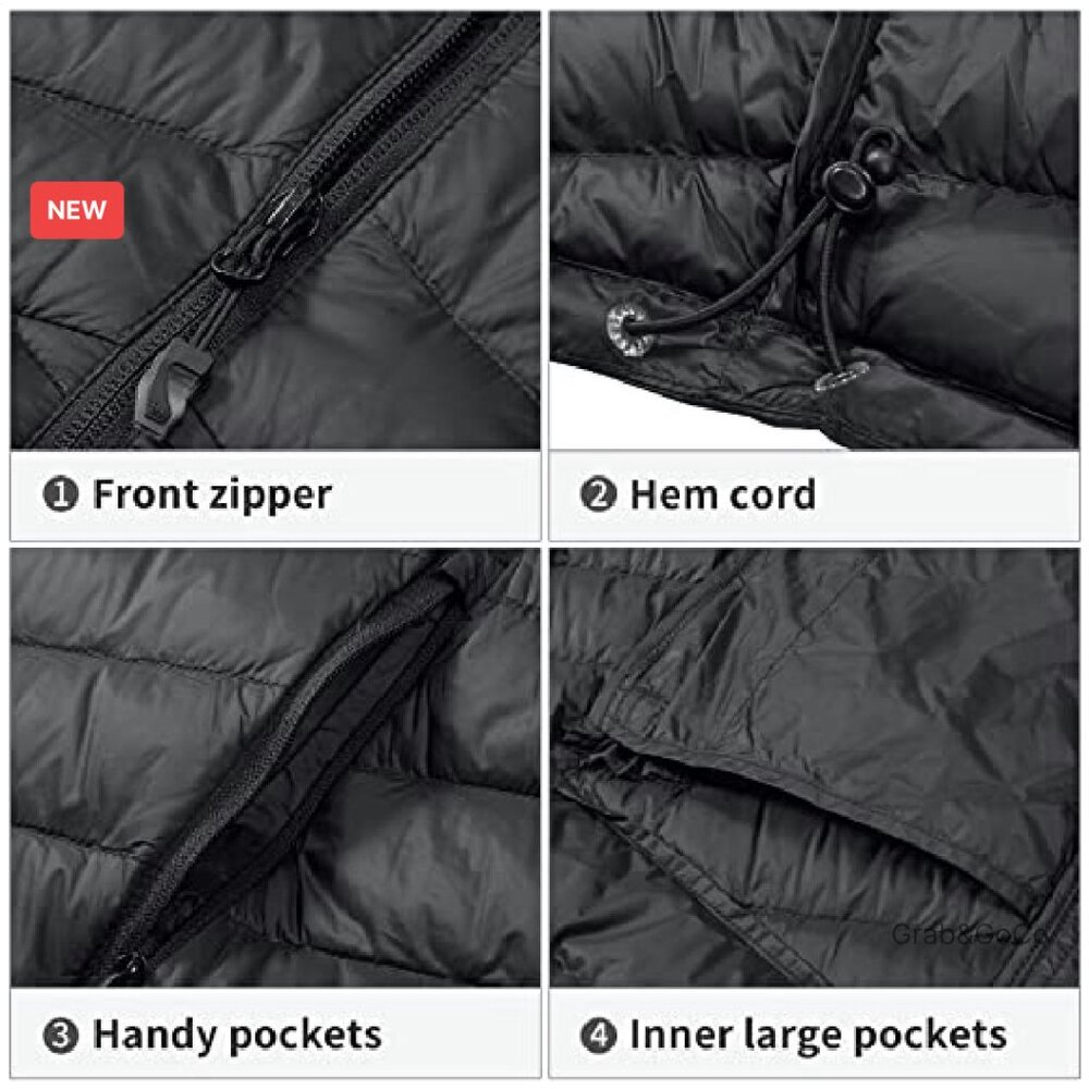 Packable Down Jacket Hooded Lightweight Puffer In… - image 7